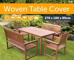 Husa de protectie pentru masa de gradina, negru, 270 x 180 x 89 cm, MyGarden, 3299